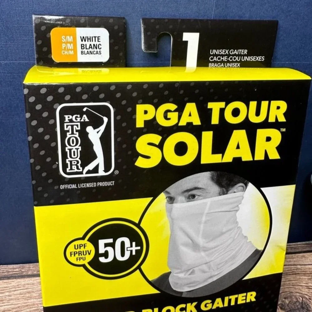 NWT PGA Tour Golf UPF50 Solar Block Gaiter Size S/M (White) *UNOPENED*